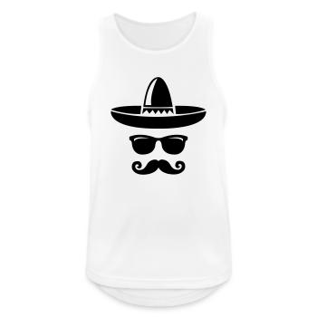 Mexicain Cool - Débardeur respirant Homme - blanc - Devant - Nick (188cm)