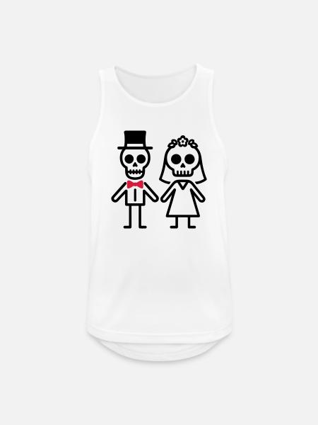 Couple Wedding Skeleton - Men's Breathable Tank Top - white