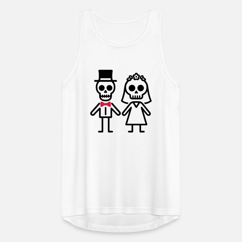 Couple Wedding Skeleton Men's Breathable Tank Top