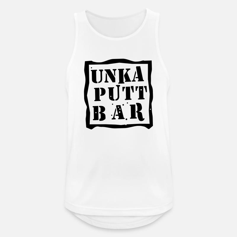 unkaputtbar - Männer Tank Top atmungsaktiv - Weiß