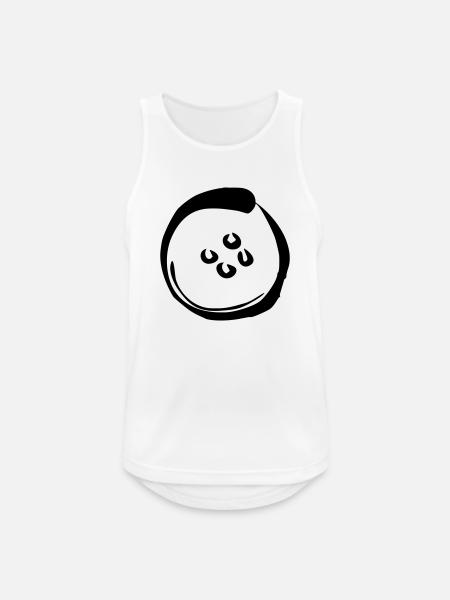 Knopf - Männer Tank Top atmungsaktiv - Weiß