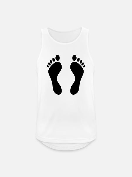 Fußabdrücke - Füße - Bett - Männer Tank Top atmungsaktiv - Weiß