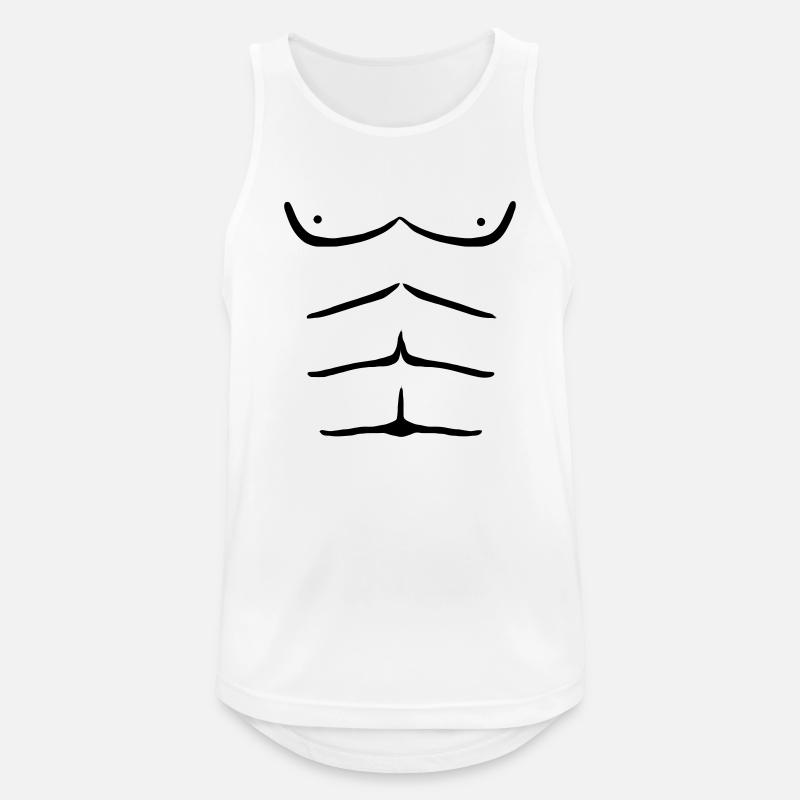 sixpack - Männer Tank Top atmungsaktiv - Weiß