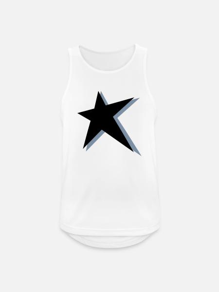 Stern - Männer Tank Top atmungsaktiv - Weiß