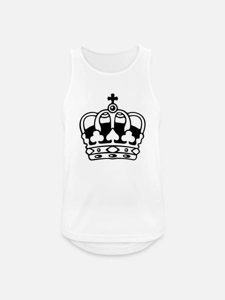 Krone / Crown - Männer Tank Top atmungsaktiv - Weiß