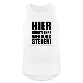 Hier könnte Ihre Werbung - Männer Tank Top atmungsaktiv - Weiß - Vorne - Nick (188cm)