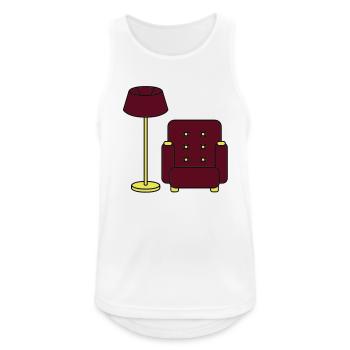floor_lamp_and_armchair - Männer Tank Top atmungsaktiv - Weiß - Vorne - Nick (188cm)