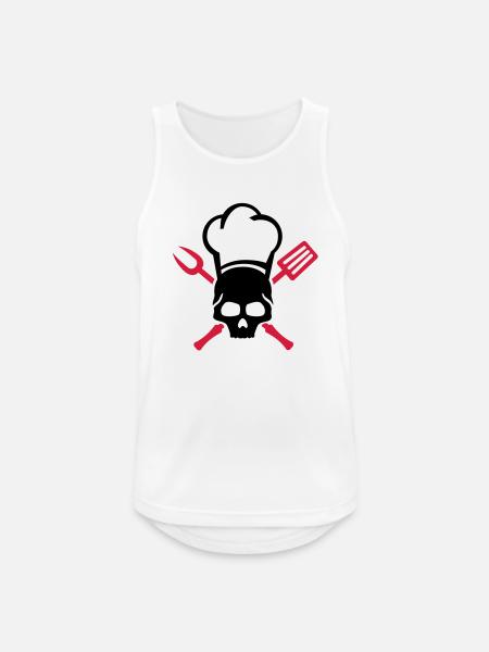 grillen__totenkopf_skull_2__f2 - Men's Breathable Tank Top - white