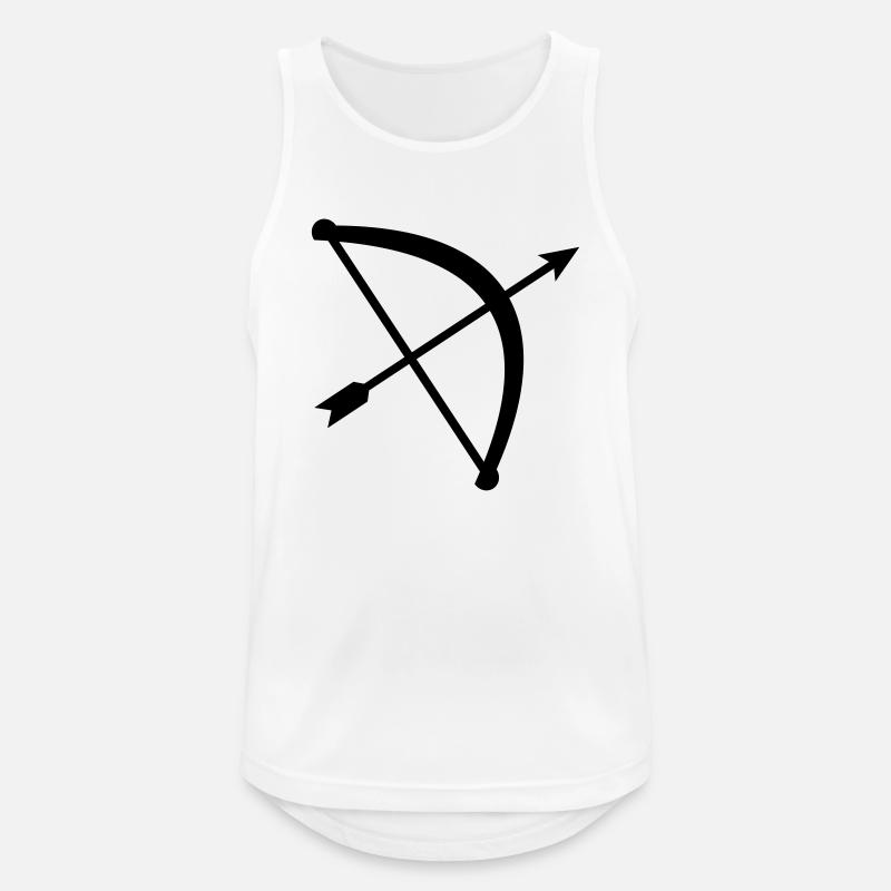 Pfeil Bogen - Männer Tank Top atmungsaktiv - Weiß
