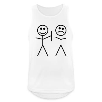 gemeines strichmännchen humor - Männer Tank Top atmungsaktiv - Weiß - Vorne - Nick (188cm)