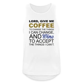Coffee & Wine - Männer Tank Top atmungsaktiv - Weiß - Vorne - Nick (188cm)