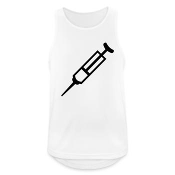 Spritze - Männer Tank Top atmungsaktiv - Weiß - Vorne - Nick (188cm)