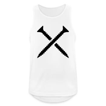 Schraube - Männer Tank Top atmungsaktiv - Weiß - Vorne - Nick (188cm)