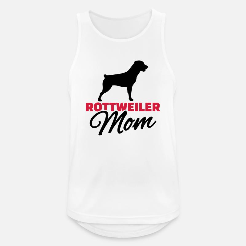 Rottweiler Mom - Men's Breathable Tank Top - white
