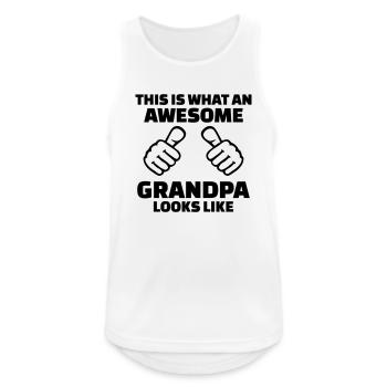 Opa - Männer Tank Top atmungsaktiv - Weiß - Vorne - Nick (188cm)