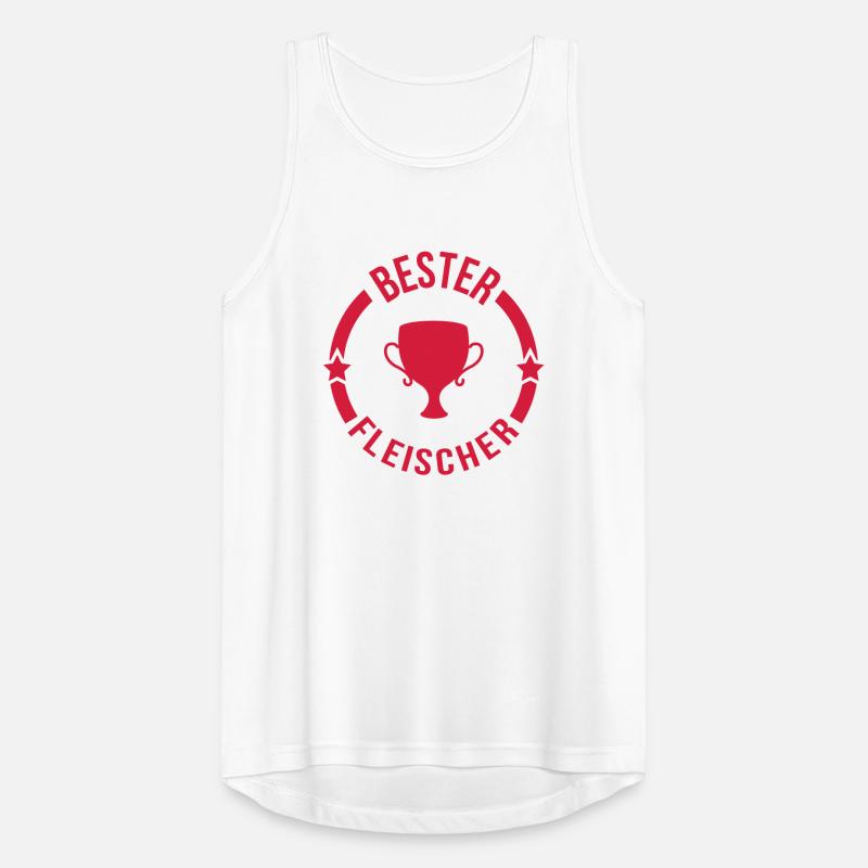 Fleischer Fleischerin Metzger Fleisch Kochen BBQ Männer Tank Top atmungsaktiv