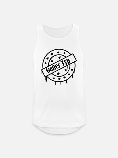 geiler_typ - Männer Tank Top atmungsaktiv - Weiß