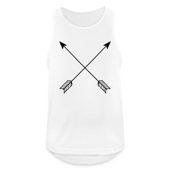 Hipster Arrows, Vintage, Hipsters, Arrow - Débardeur respirant Homme - blanc - Devant - Nick (188cm)