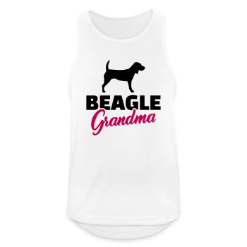Beagle - Männer Tank Top atmungsaktiv - Weiß - Vorne - Nick (188cm)