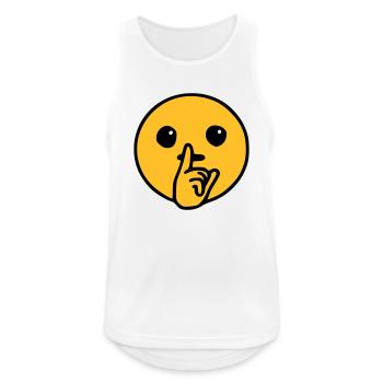 Emoji Leise Skizze Farbe - Männer Tank Top atmungsaktiv - Weiß - Vorne - Nick (188cm)