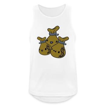 Geldsäcke Freunde Team Crew - Männer Tank Top atmungsaktiv - Weiß - Vorne - Nick (188cm)