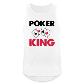 poker king - Männer Tank Top atmungsaktiv - Weiß - Vorne - Nick (188cm)