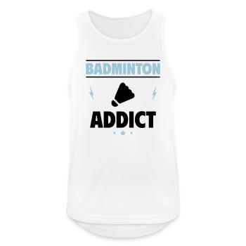 Badminton Addict - Men's Breathable Tank Top - white - Front - Nick (188cm)