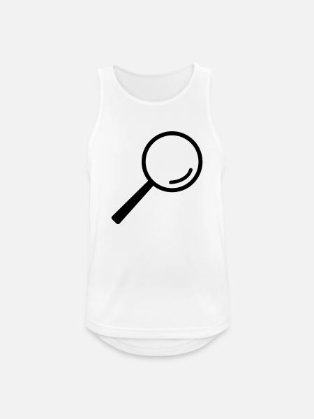 Lupe - Männer Tank Top atmungsaktiv - Weiß