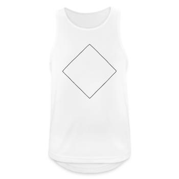 Hipster Viereck Karo - Männer Tank Top atmungsaktiv - Weiß - Vorne - Nick (188cm)