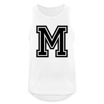 M - Männer Tank Top atmungsaktiv - Weiß - Vorne - Nick (188cm)