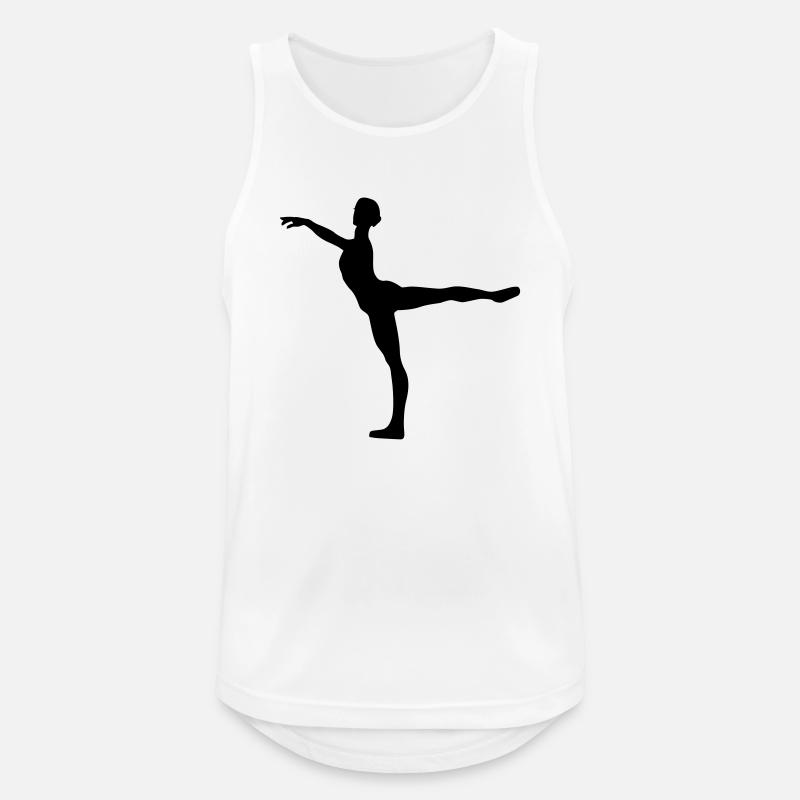 Vector Ballet dancer Silhouette - Men's Breathable Tank Top - white