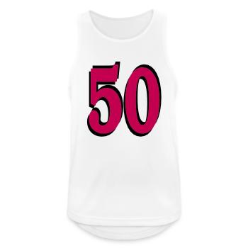 50th Birthday - Men's Breathable Tank Top - white - Front - Nick (188cm)