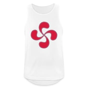 Baskische Quer 3 - Männer Tank Top atmungsaktiv - Weiß - Vorne - Nick (188cm)