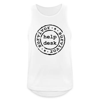 help desk survivor - Men's Breathable Tank Top - white - Front - Nick (188cm)
