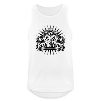 cash_money_pi1 - Männer Tank Top atmungsaktiv - Weiß - Vorne - Nick (188cm)