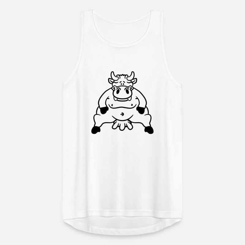 Fette Sitzende Dicke Euter Kuh Männer Tank Top atmungsaktiv