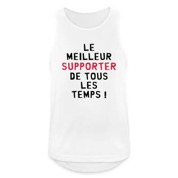 Supporter / Supportrice / Sport / Supporteur - Débardeur respirant Homme - blanc - Devant - Nick (188cm)