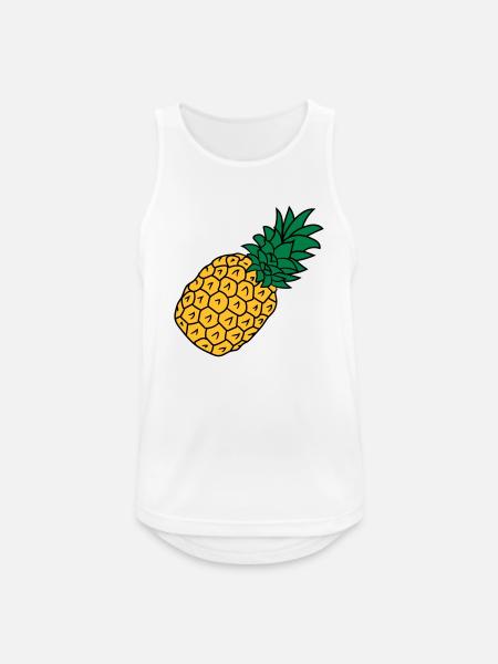 ananas lecker essen urlaub - Männer Tank Top atmungsaktiv - Weiß