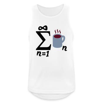 Infinite Coffee - Débardeur respirant Homme - blanc - Devant - Nick (188cm)