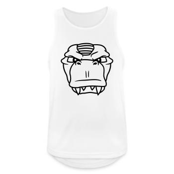 tête visage carnivore monstre mal tyrannosaurus re - Débardeur respirant Homme - blanc - Devant - Nick (188cm)