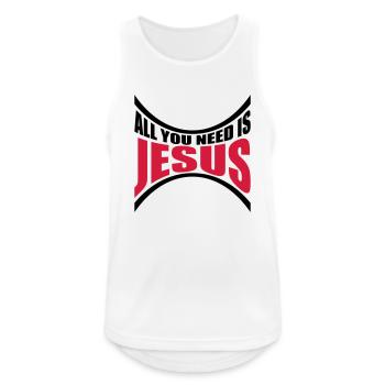 Need Jesus Curved - Men's Breathable Tank Top - white - Front - Nick (188cm)