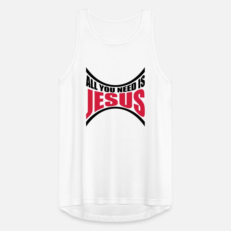 Need Jesus Gebogen Männer Tank Top atmungsaktiv