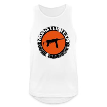 Gangster Team Gun 002 - Men's Breathable Tank Top - white - Front - Nick (188cm)