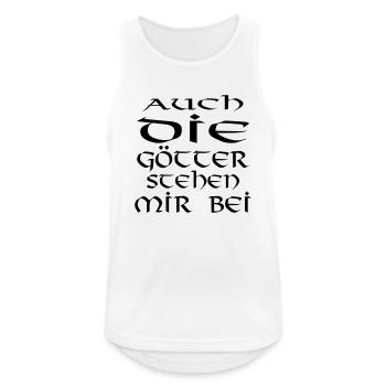 auch die götter stehen II - Männer Tank Top atmungsaktiv - Weiß - Vorne - Nick (188cm)