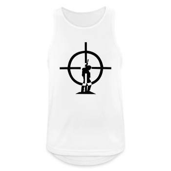 Sniper Scope Crosshair Soldier War Aim Hit Shoot - Men's Breathable Tank Top - white - Front - Nick (188cm)