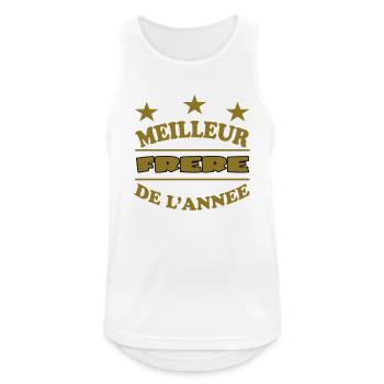BEST BROTHER OF THE YEAR - Men's Breathable Tank Top - white - Front - Nick (188cm)