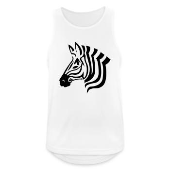 zebra - Men's Breathable Tank Top - white - Front - Nick (188cm)