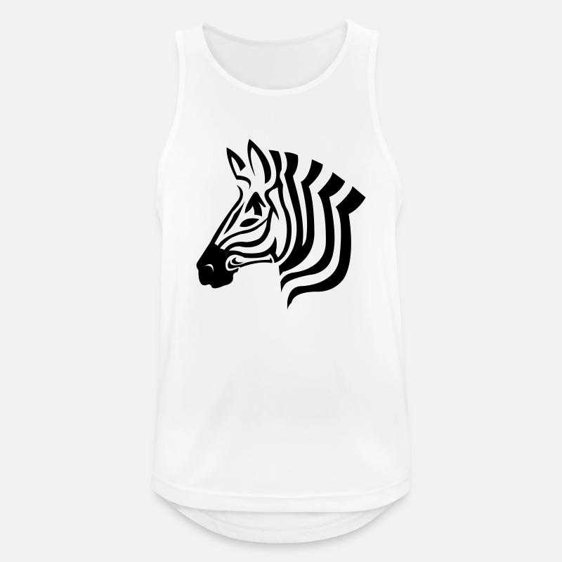 zebra - Men's Breathable Tank Top - white