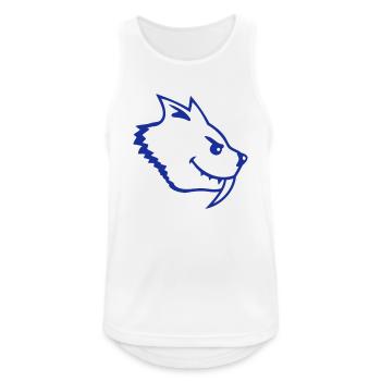 Böse Wild Katze Säbelzahntiger Lange Zähne Tiger - Männer Tank Top atmungsaktiv - Weiß - Vorne - Nick (188cm)