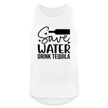 Save water drink tequila - Men's Breathable Tank Top - white - Front - Nick (188cm)